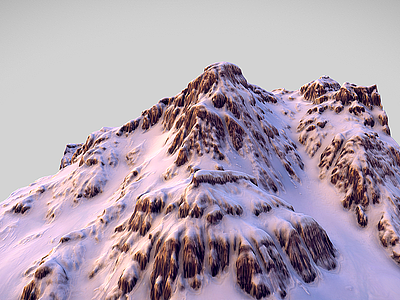 现代冰川山脉模型3d模型