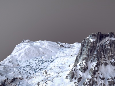 3d高原冰川模型