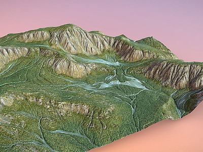 现代山脉模型3d模型