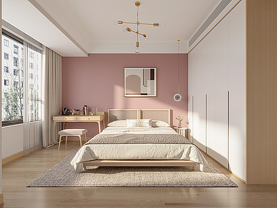北欧家居卧室模型3d模型
