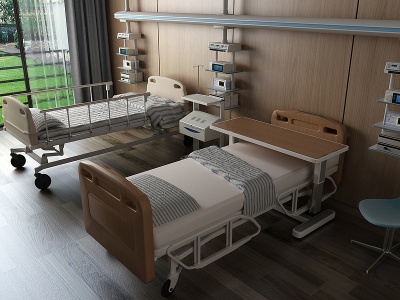 现代病床病房模型3d模型