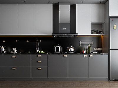 现代厨房橱柜模型3d模型