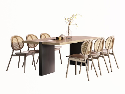 3d侘寂餐桌模型