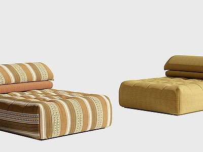 3d现代布艺懒人沙发模型