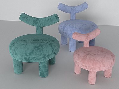 3d现代儿童椅模型