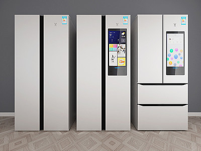 3d智能冰箱双门冰箱模型