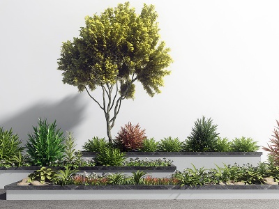 3d室外植物景观小品模型