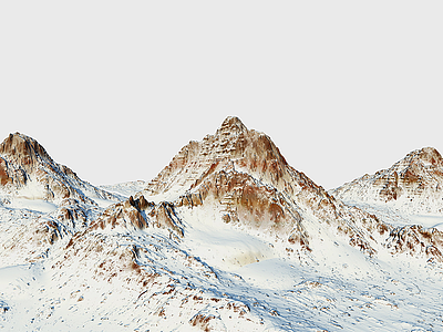 雪山模型3d模型