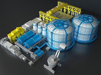 3d工厂模型