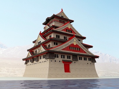 西藏寺庙模型3d模型