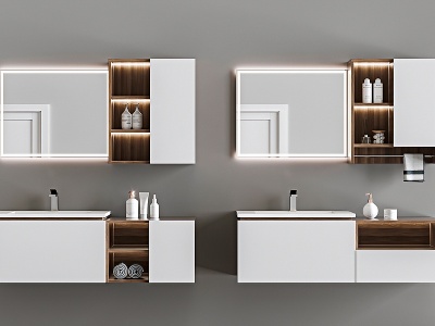 3d现代浴室柜模型