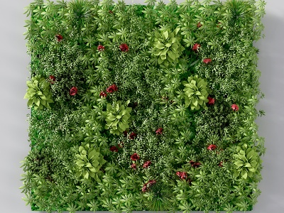 3d绿植墙植物墙景观模型