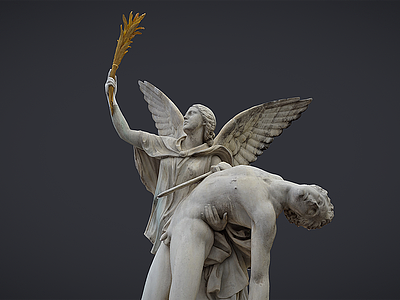 欧式古典雕塑装置模型3d模型
