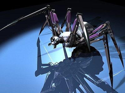 3d蜘蛛机甲模型