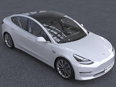 2023款Tesla特斯拉model3模型3d模型