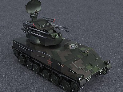 中国陆军机动近程防空部队模型3d模型