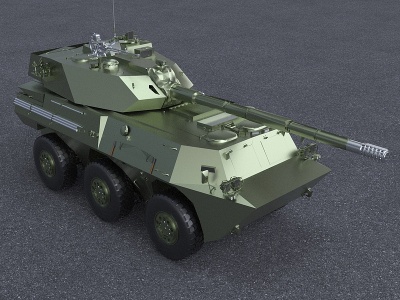 105毫米轮式坦克歼击车模型3d模型