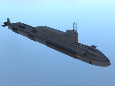 3d中国海军核攻击潜艇模型
