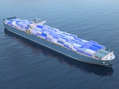 远洋货运货船模型3d模型