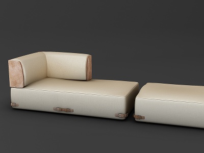 现代躺椅卧榻模型