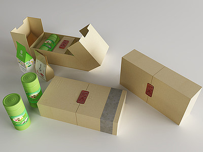 茶叶包装盒模型3d模型