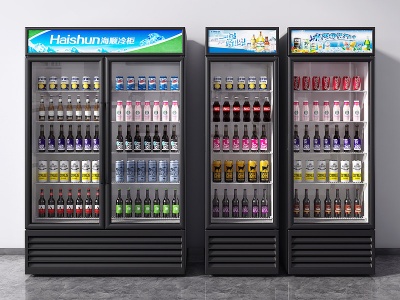 现代冰箱冰柜模型3d模型