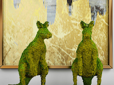 3d植物动物摆件装饰品模型
