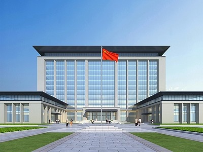 3d行政政府办公楼模型