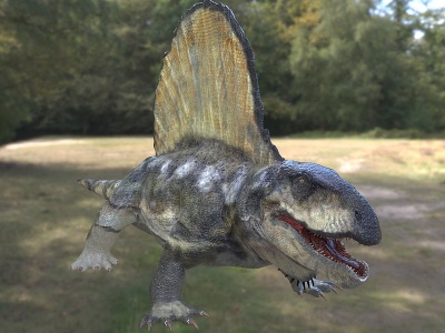 3d异齿龙时期肉食性古生物模型