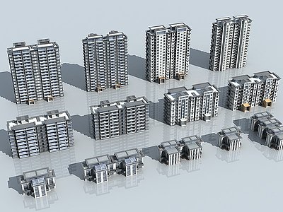 现代新中式住宅模型3d模型