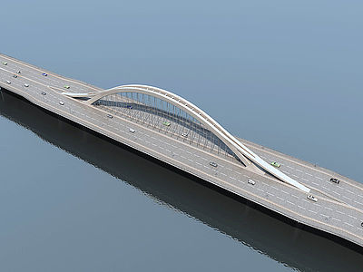 现代大桥创意大桥模型3d模型