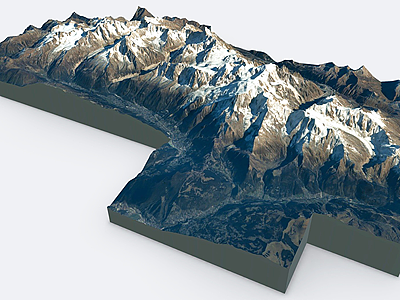 3d现代山峰模型