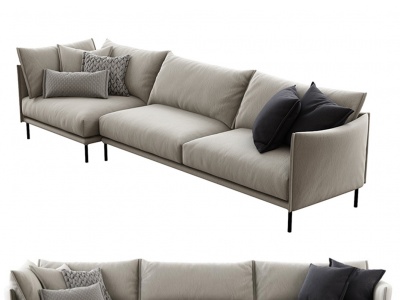 3dMoroso现代多人沙发模型