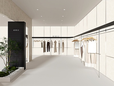 现代女装商场时尚服装店3d模型