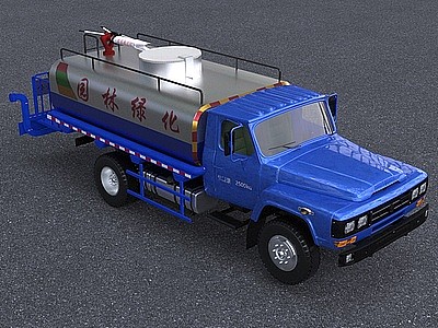 80年代东风经典卡车洒水车模型3d模型