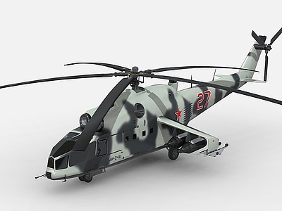 3d直升机飞机军用飞机模型