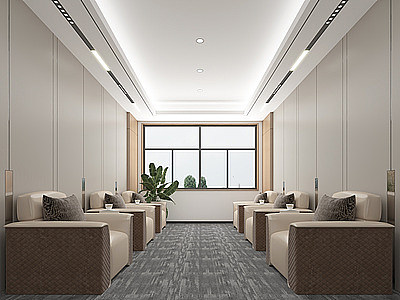 3d现代高端私密会客厅模型