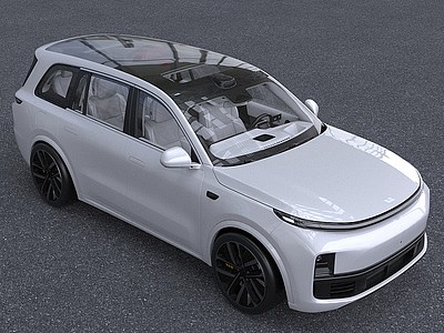 2023款理想L9新能源汽车模型3d模型