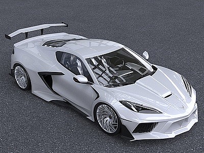 2021雪弗莱克尔维特跑车模型3d模型