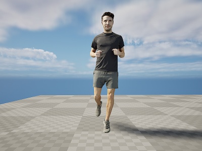 跑步运动男人模型3d模型