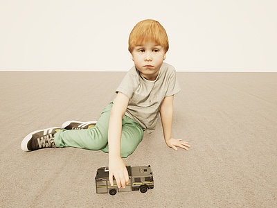 地板玩车玩具欧洲小男孩模型