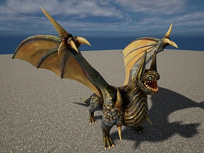 凶猛怪兽动物喷火龙模型3d模型