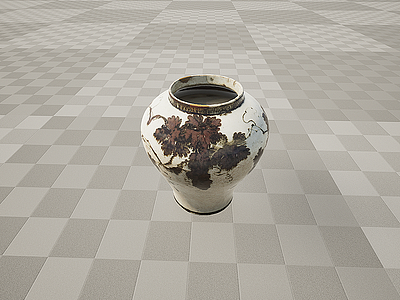 3d古董文物瓷器花瓶模型