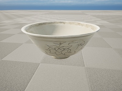 古董文物陶泥瓷器碗模型3d模型
