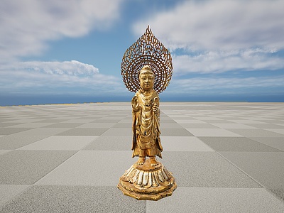 金身佛像雕塑摆件模型3d模型