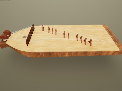 3d乐器琴模型