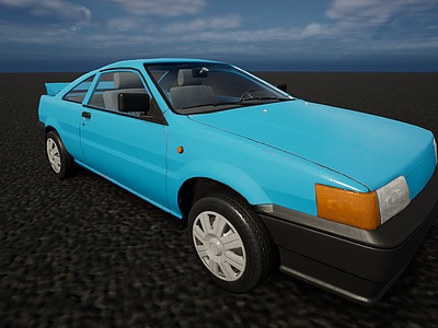 80年代复古汽车轿车模型3d模型