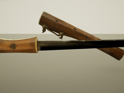 3d文物匕首刀具模型