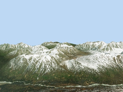 3d自然现象雪山各角度图模型