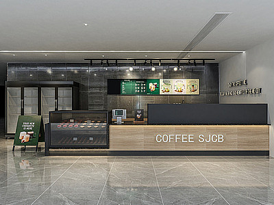 3d咖啡厅咖啡店模型